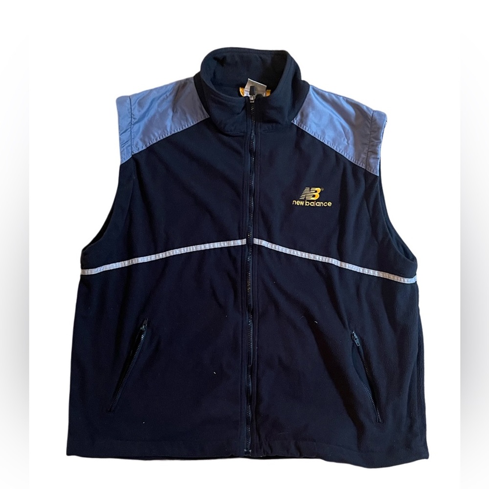 Y2K New Balance! Runners Fleece Vest w/ Reflective lining